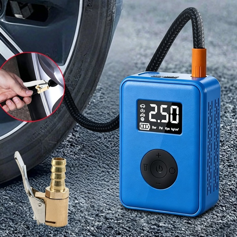 TEMU 【製品タイトル】車用プ エアホース変換ノズル インフレーションポンプアクセサリー タイヤネジ エアノズルアダプター (圧力バルブ付き)