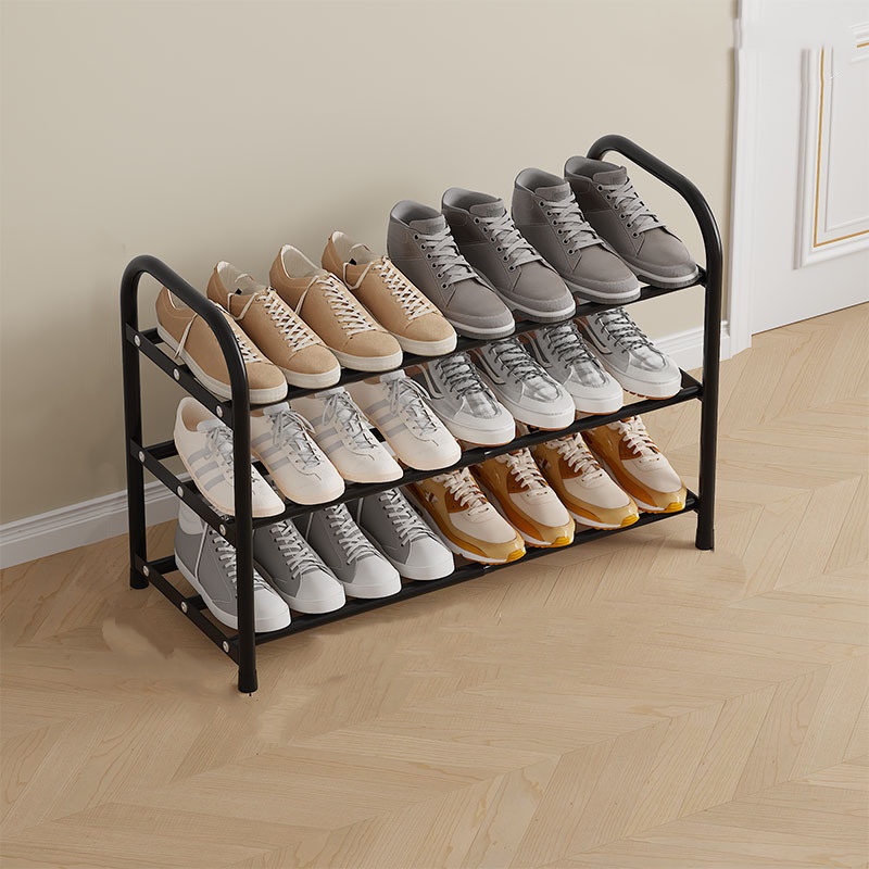 TEMU 4-layer/3-layer/2-layer Heavy-duty Metal Telescopic Shoe Rack | Sturdy And Durable Frame, Adjustable Design, Expands To 30.71 Inches, Suitable