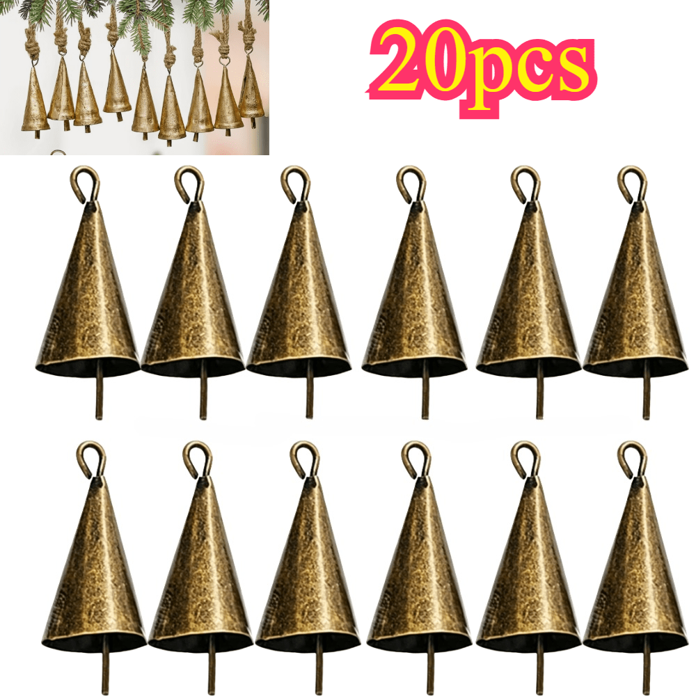 TEMU 20 Vintage Metal Bells, Golden Metal Cow Bells, Holiday Decorations, Easter Use
