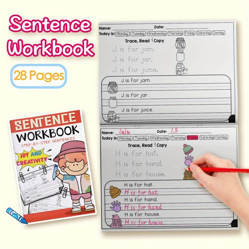 An Engaging Workbook for Children to Learn The Art of Forming Basic Sentences