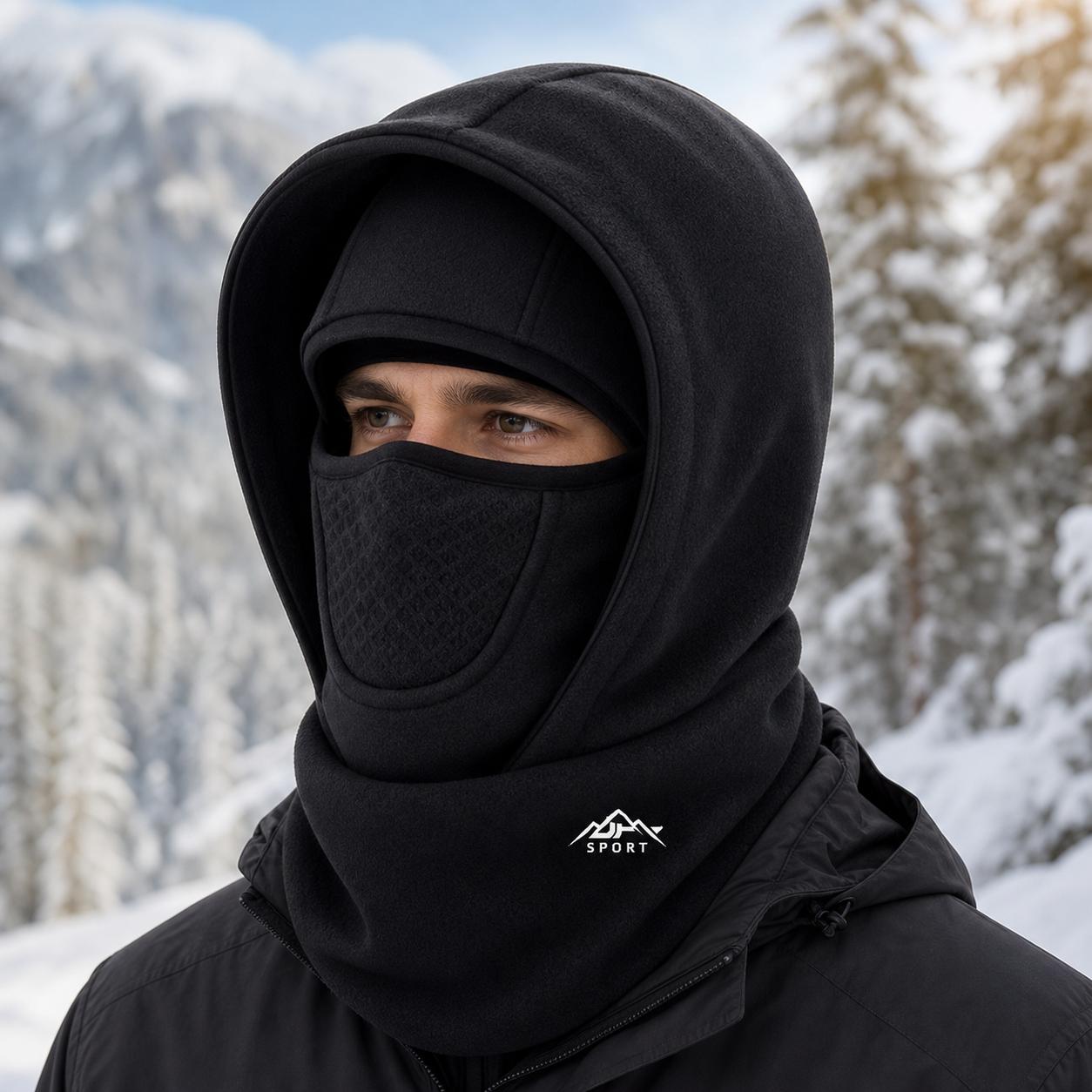 Image of Unisex Sports Soft Balaclava - Autumn/winter Mountaineering & Windproof Thermal Full-face Mask - Versatile Face And Neck Protection Cold-weather Hat For Men And Women - Outdoor Casual Balaclava
