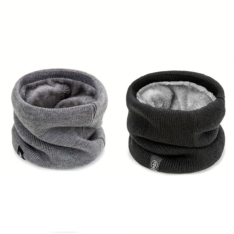TEMU 2pcs Men Women Thick Neck Gaiters | Warm Multi-functional Autumn Winter Scarves, Suitable For Cycling, Skiing, Hiking, And Outdoor Sports, Cold