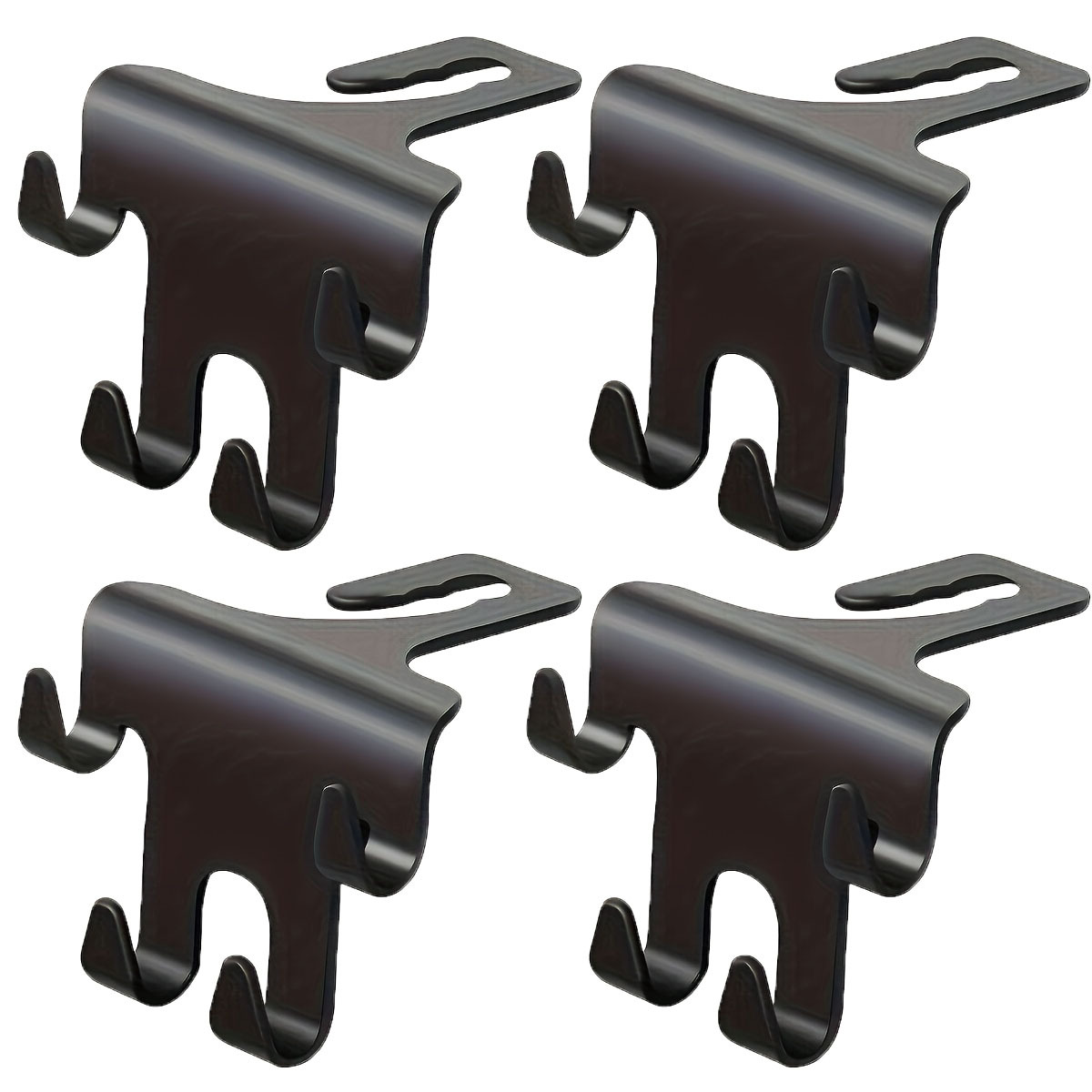 TEMU Set Of 4 Car Storage Hooks Designed For Headrests, Multifunctional Devices Serve As Phone Holders And Rear Seat Organizers, Featuring An