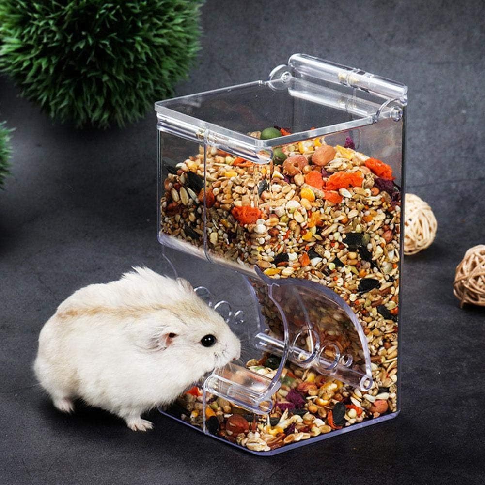 

1pc Clear Acrylic Automatic Pet Feeder Dispenser For Small Animals - Uncharged, No Battery Required - Ideal For Guinea Pigs, , Gerbils, Mice, Hedgehogs, And Parrots