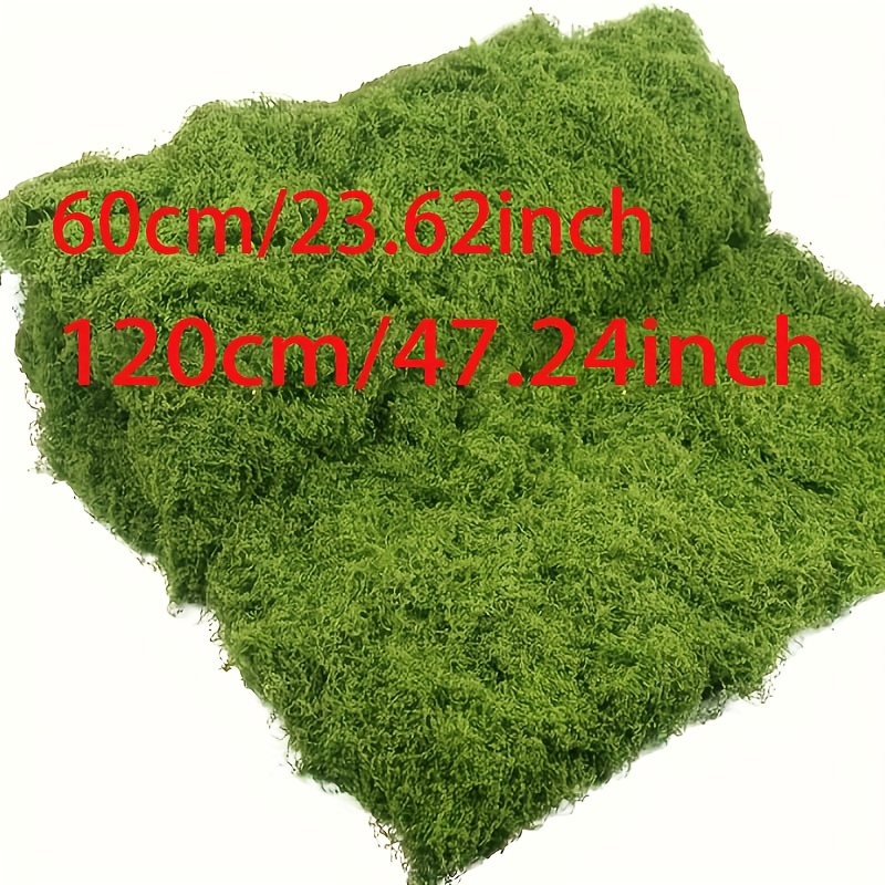 TEMU Large Artificial Moss Mat, Weighing 200 Grams, With A Thickness Of 0.79 Inches And Dimensions Of 23.62 Inches .24 Inches. It Features Realistic