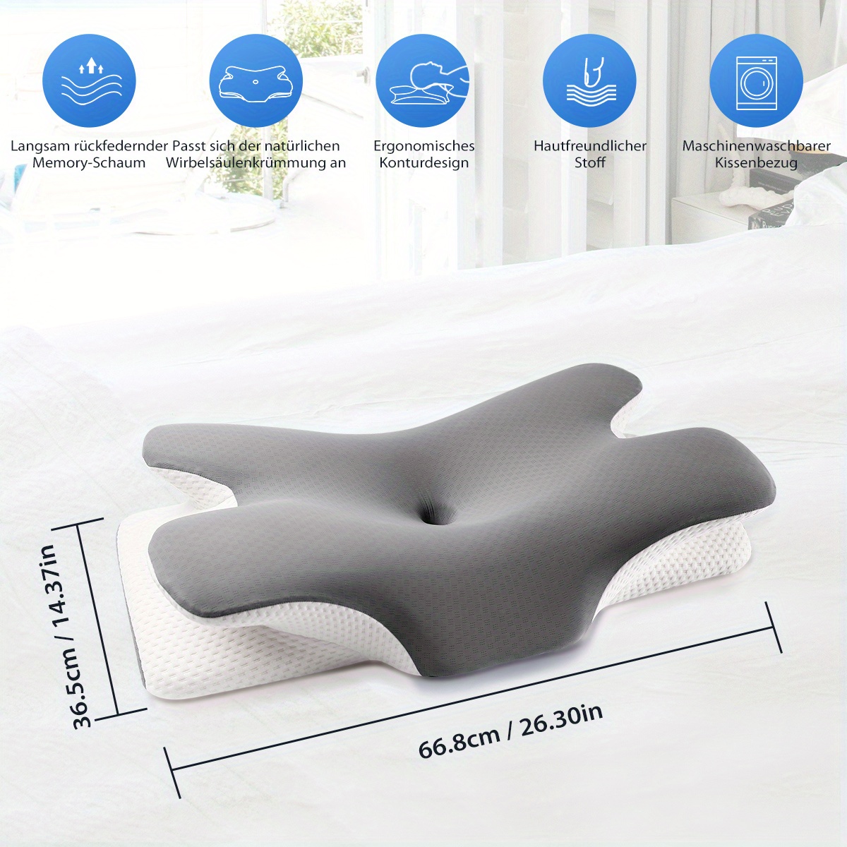 TEMU Neck Cushion, The For Family, , , Ergonomic Cushion, Scent- Pillows For , Cooling Pillow For Side, Back, And Stomach Sleepers
