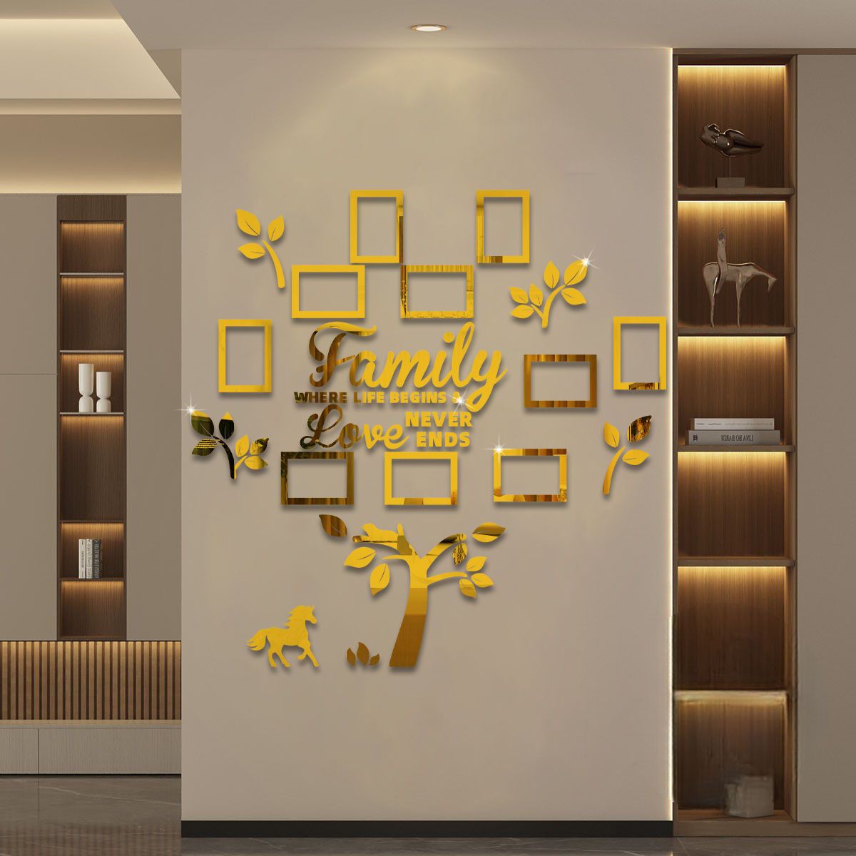 TEMU A Set Of 3d Acrylic Photo Frame Wall Decorations With Poster Templates, Self-adhesive Diy Photo , Suitable For Office Scenes, Home, Wedding,