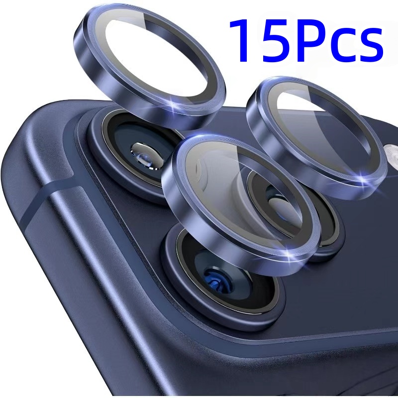 TEMU 15 protectores de lente de cámara de teléfono compatibles con iPhone 17Promax 17Pro 15, 14, 17, 16 Pro Max 16Plus, película de lente de cámara -
