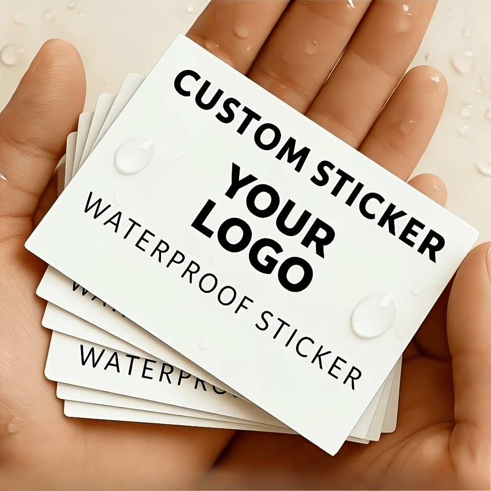 custom stickers for business sold on Temu Canada