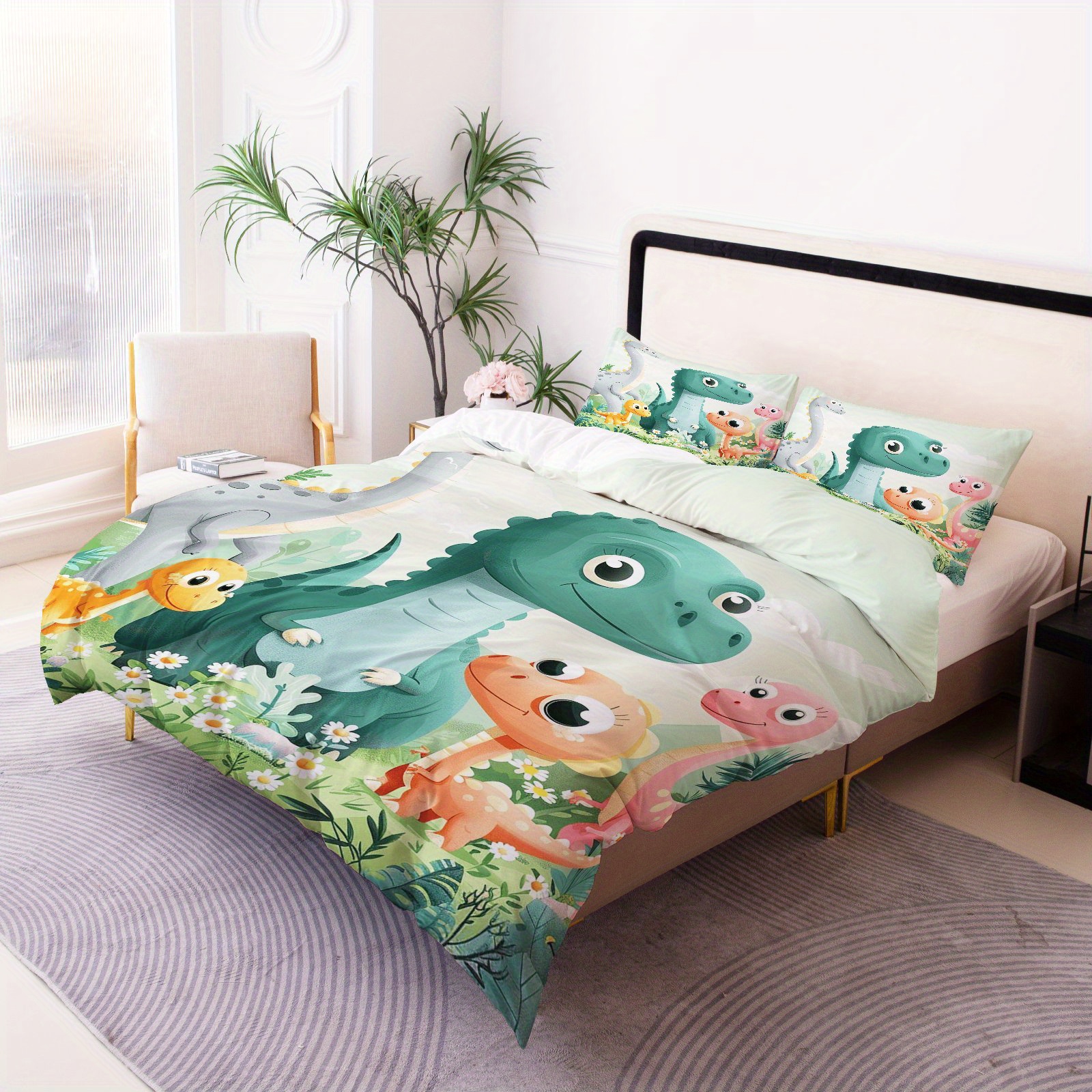 cute cartoon dinosaur bedding set soft microfiber duvet Temu