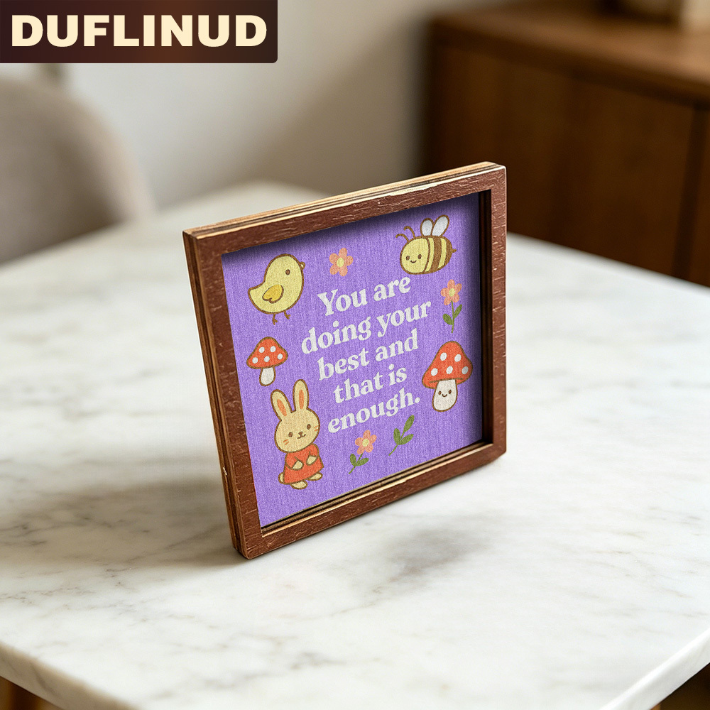 TEMU Aimant de réfrigérateur inspirant et , Mini peinture décorative, Micro plaque décorative avec petits animaux et motif de , Imprimé avec texte de