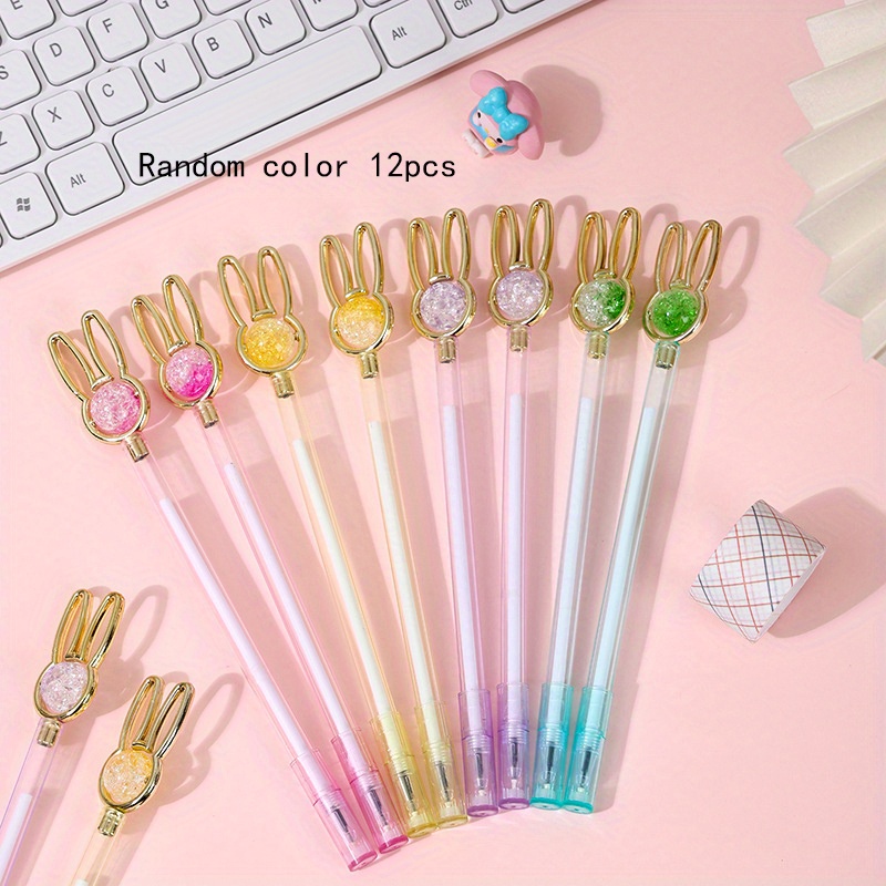 Image of Back To 12pcs 0.5mm Color Rabbit Styling Neutral Pen Cartoon Cute Styling Pen Gift Pen Pen Random
