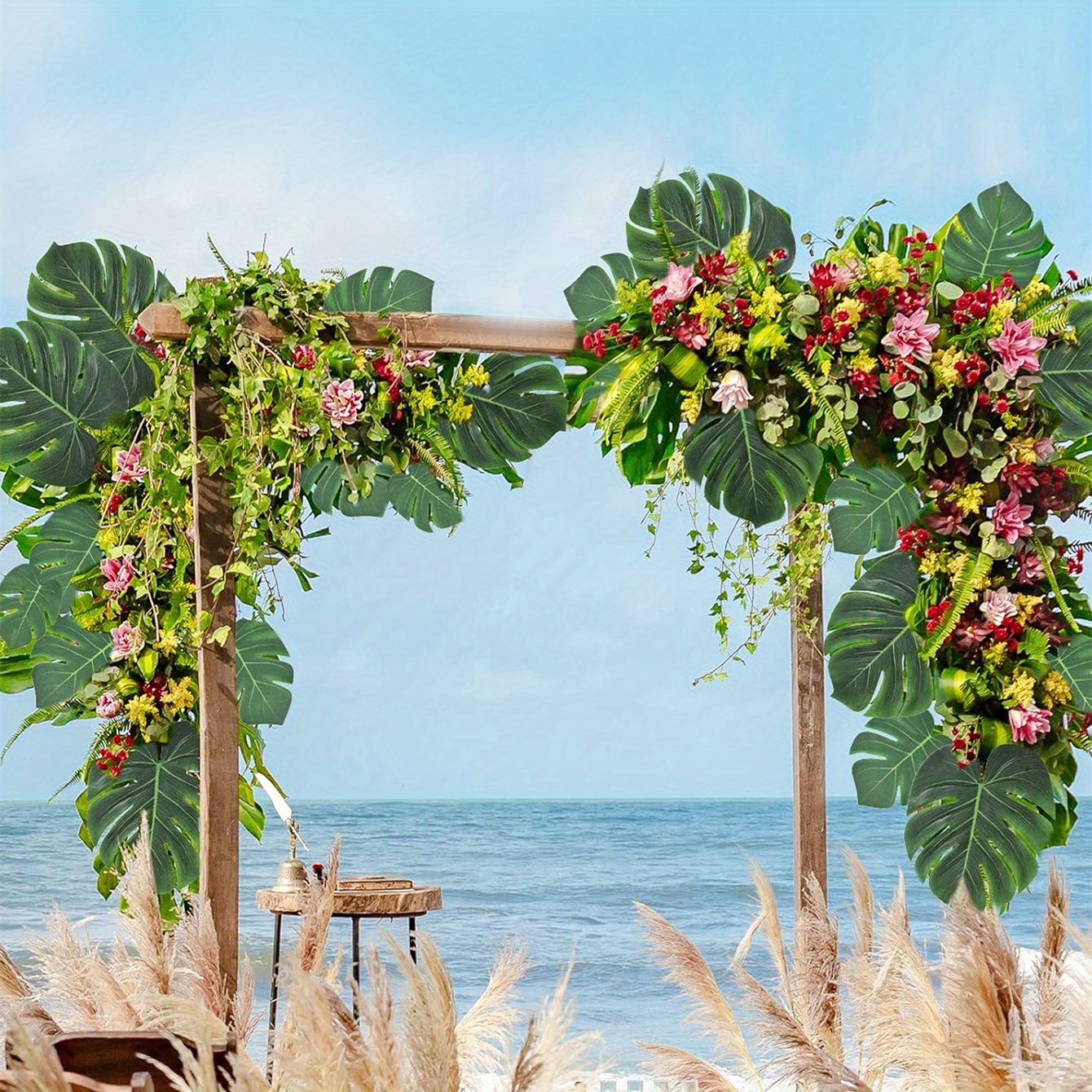 Palm Leaf Hanging Decoration 50cm x 43cm Ea - Party & Events