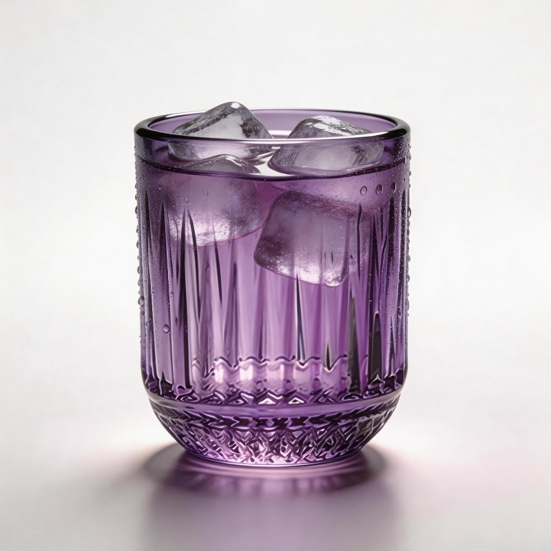 TEMU 1pc Vintage Colored Glass Cup - 8-ounce Drinking Glass Suitable For Juice, Iced Coffee,, Parties, For,, Dining Table, Multi- Beverage Vessel