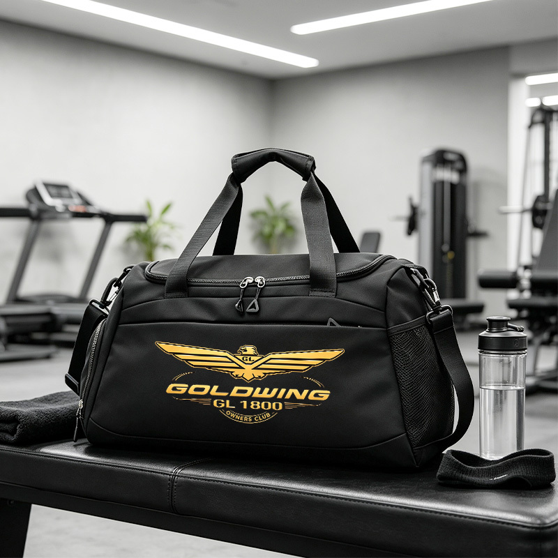 TEMU 1pc Printed Tote Gym Bag, Sports Luggage Bag, Large Capacity Travel Bag, Adjustable Shoulder Strap, Wet And Dry , Independent Shoe Compartment,
