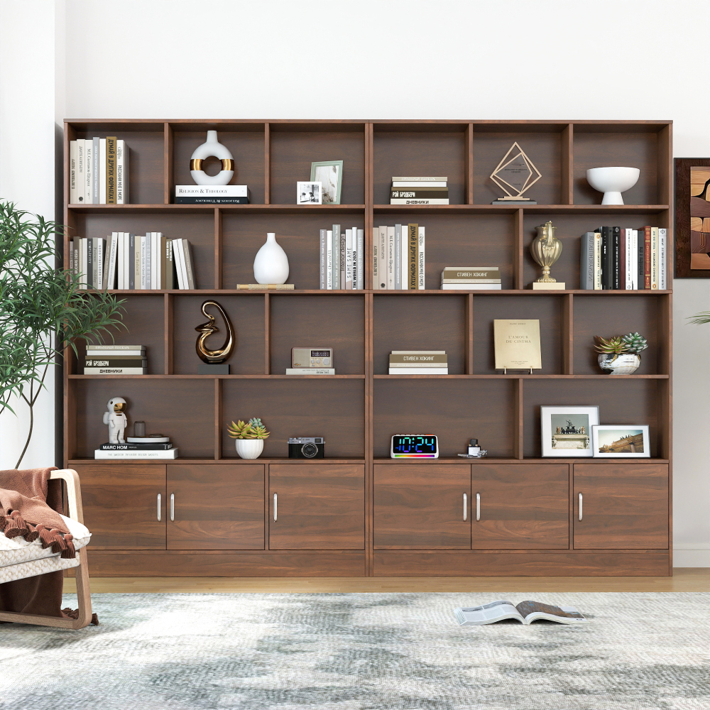 Modern 70.87" Tall 10-Cube Bookshelf | Modular Storage with Cabinet