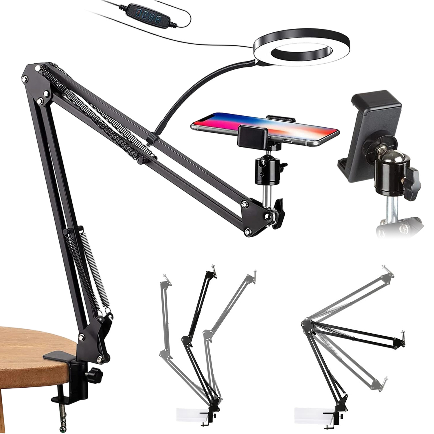 Image of Versatile Desktop Stand, Universal Support For Mobile Phones And Web Cameras Ideal For And Content Production