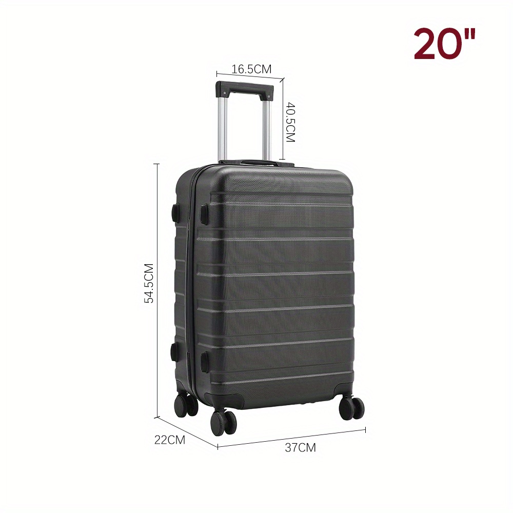 TEMU 20 Inch Lightweight Travel Cabin Bag, Carry On Suitcase, Cabin Suitcase, Small Cabin Bag, Luggage Bag, Travel Suitcase, Hard Shell Luggage