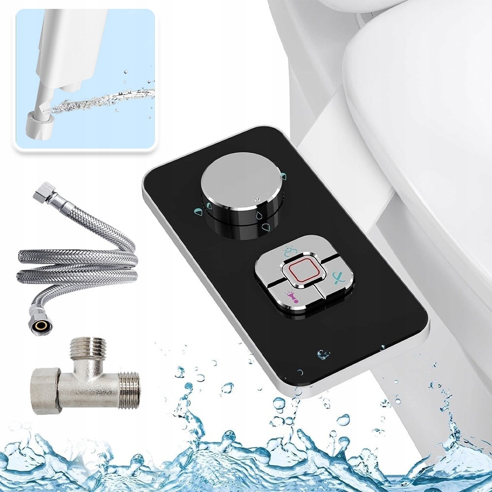 Bidet Attachment For Toilet With Complete Accessories - Bidet Toilet Seat Attachment, Pressure-adjustable Spray, Installation ( Fit For Most Toilets, No Rough-in Required) - Hygienic & Cost- Bathing