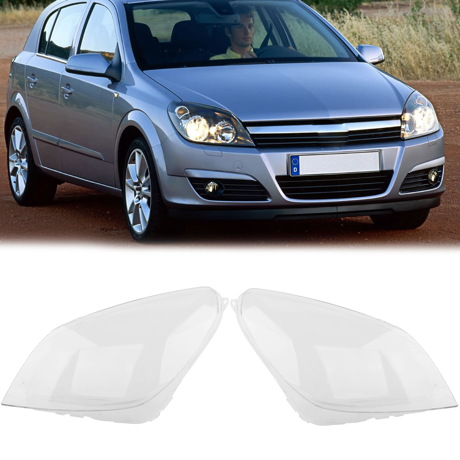 Image of 1 Pair Of 2 Replacement Clear Pc Headlight Lens Covers For -2010 Oe:1eg270370321, 1216660, 1216662 - Durable, Dustproof & High Quality Transparent Headlamp Protector Shell