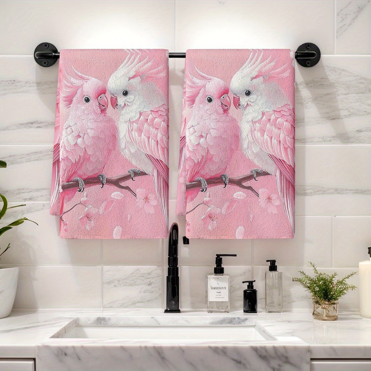 TEMU 2pcs Roosteratoo & Cherry Kitchen Towels - Soft Decorative Dish Cloths & Suitable For Holiday Gifts, Housewarming Presents, -themed Decor - Cute