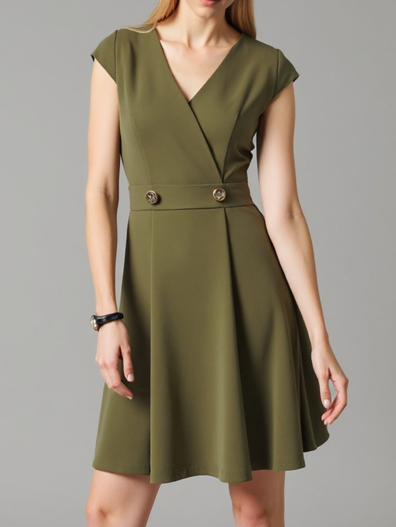 army green color dress sold on Temu United States