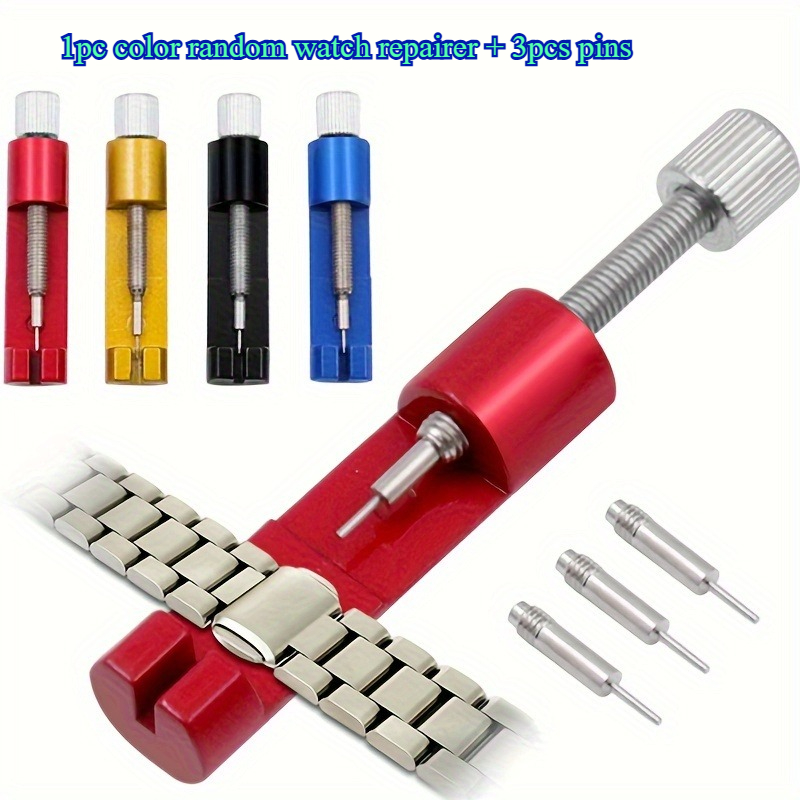 TEMU 1pc Multi-functional Watch Repair Tool (random Color) With 3pcs Pins, Watch Strap Removal Tool, - Jewelry And Watch Additions Adjustable Strap
