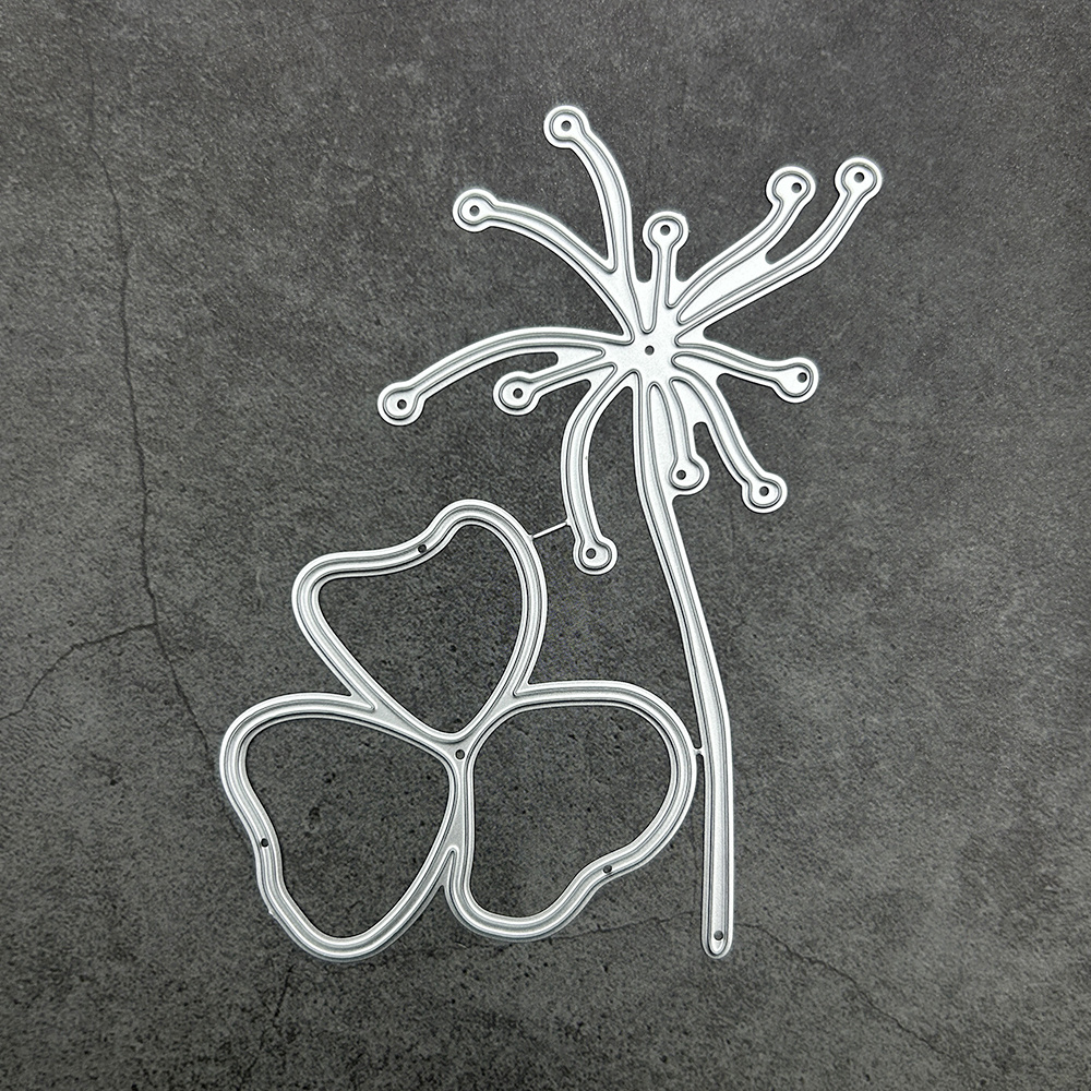 Image of 1pc Of Spring Flower Metal Cutting Die, Lotus Leaf Design For Holiday Decorations, Scrapbooking, And Card Making