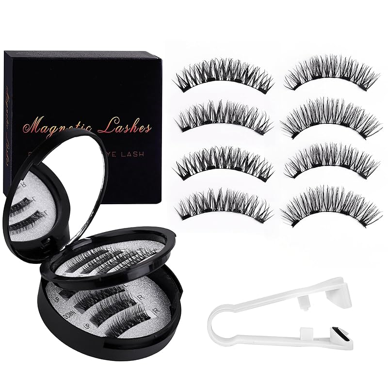 TEMU Magnetic False Eyelashes, Comes With A And Tweezers, Reusable Magnetic False Eyelashes, Natural-looking 3d False Eyelashes, Easy To Put On And ,