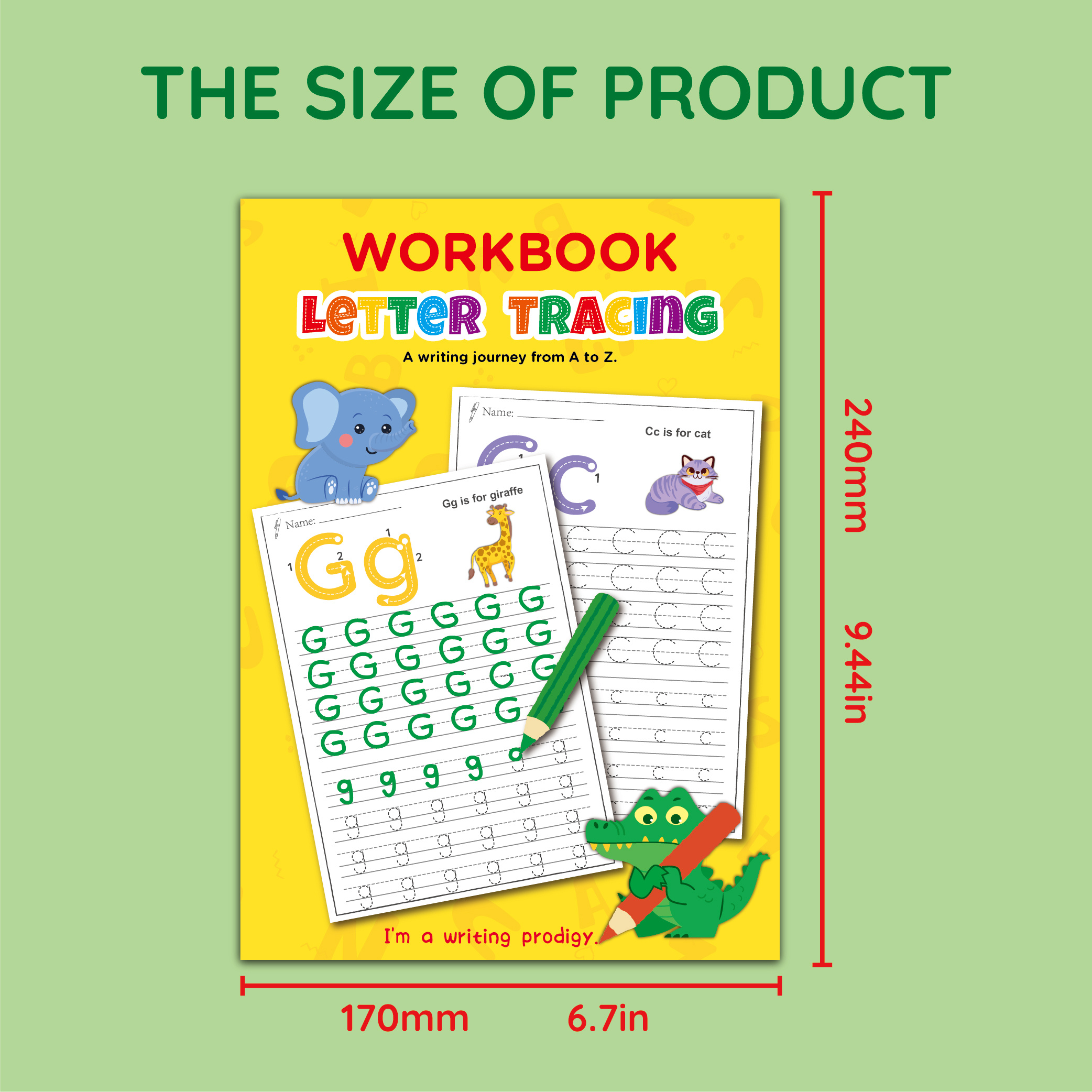 Image of Children's Handwriting Practice Book, Copybook Workbook For Preschoolers Learning To Write, Pen Control Training Aid Suitable For Home And School Use.school Supplies.back To School