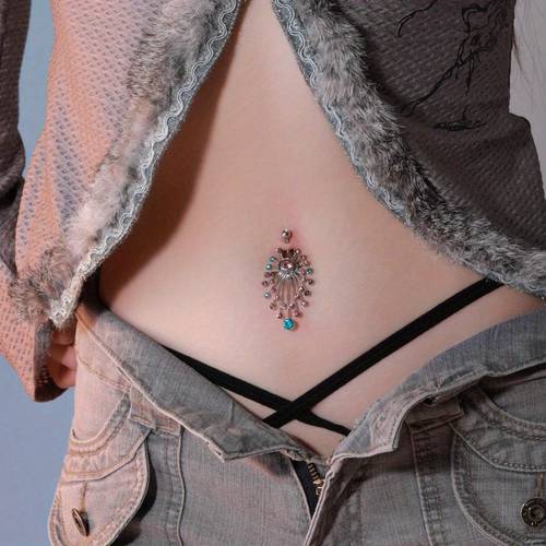 1pc fashionable womens colorful artificial cubic zirconia navel belly button ring piercing body jewelry for women