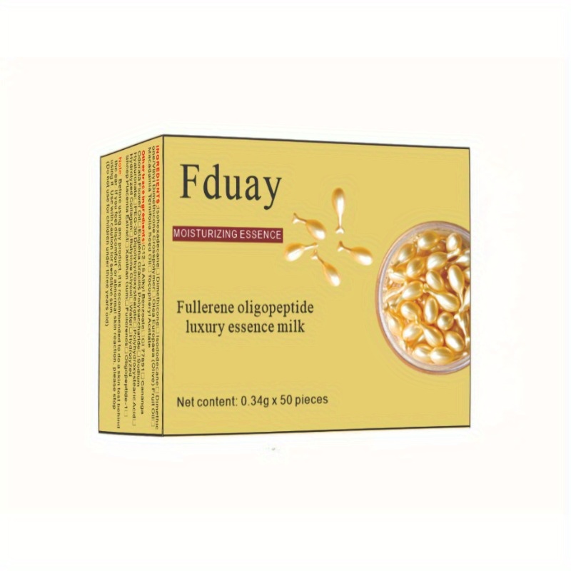 Image of Fduay 50 Capsules Gel Facial With Fullerene, Hyaluronic Acid & Collagen - Collagen-boosting Skin Tightening Capsules, Hydrating Gel Supplement For Face, Suitable For Skin Types (daily Skincare)