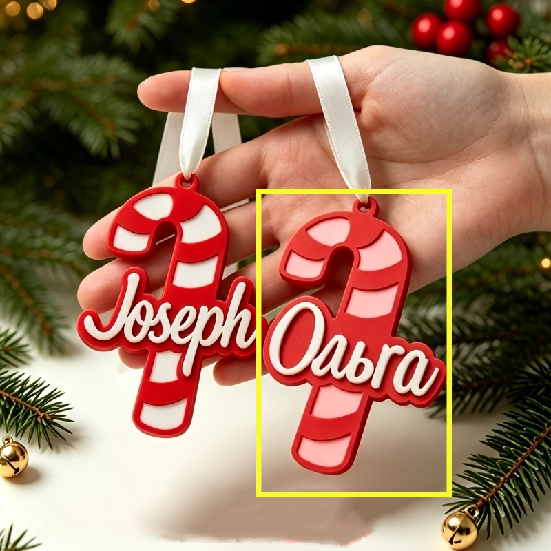 TEMU Personalized Christmas Ornaments: Custom Acrylic Christmas Tree Hanging Decorations With Your Own Name, Personalized Name Tags For Christmas