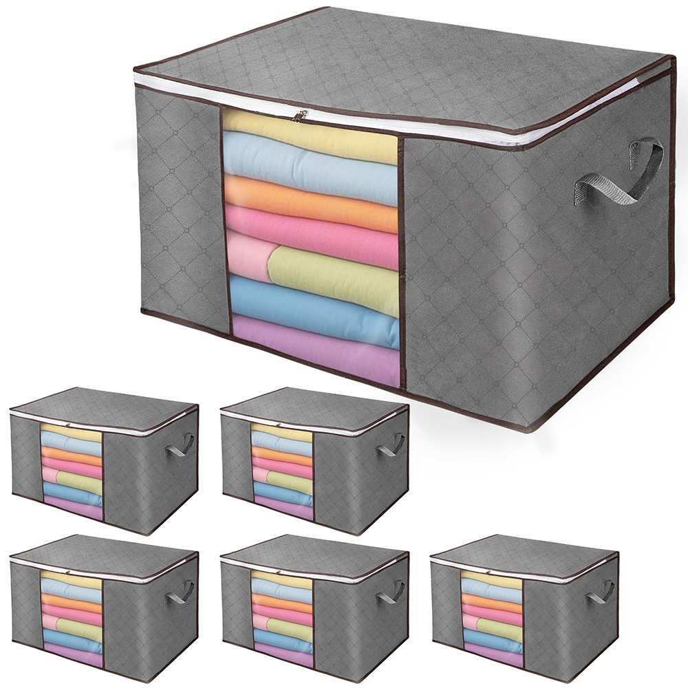 Image of 6pcs Moving Storage Bags Bedding Storage Bags Large-capacity Dorm Bedding Storage Bags Clothing Storage Bags, Under-bed Storage