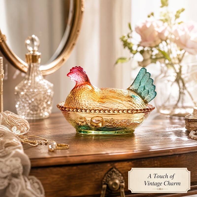 Elegant Chicken Shaped Glass Storage Jars With Lids -2026 Kitchen Food Container