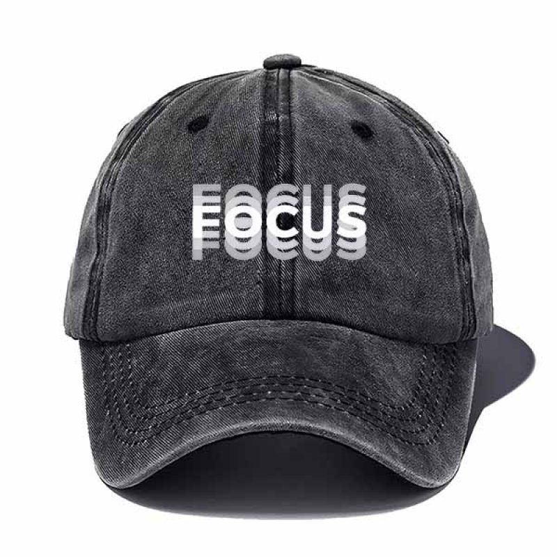 TEMU Casquette de baseball tendance, avec "FOCUS" tridimensionnelle, style streetwear