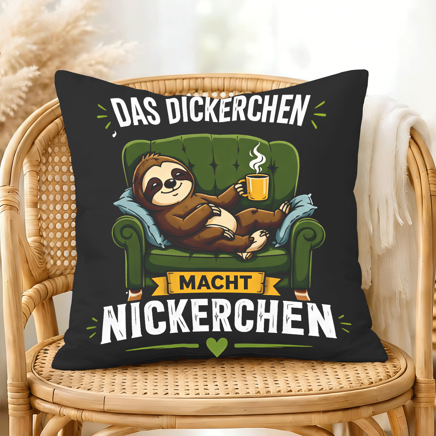 TEMU Schlafanzug Faultier Das Dickerchen Macht Ein Nap(5) Decorative Pillow Cover 1pc 45x45cm Double-sided Printing Pillow Cover Perfect For Home