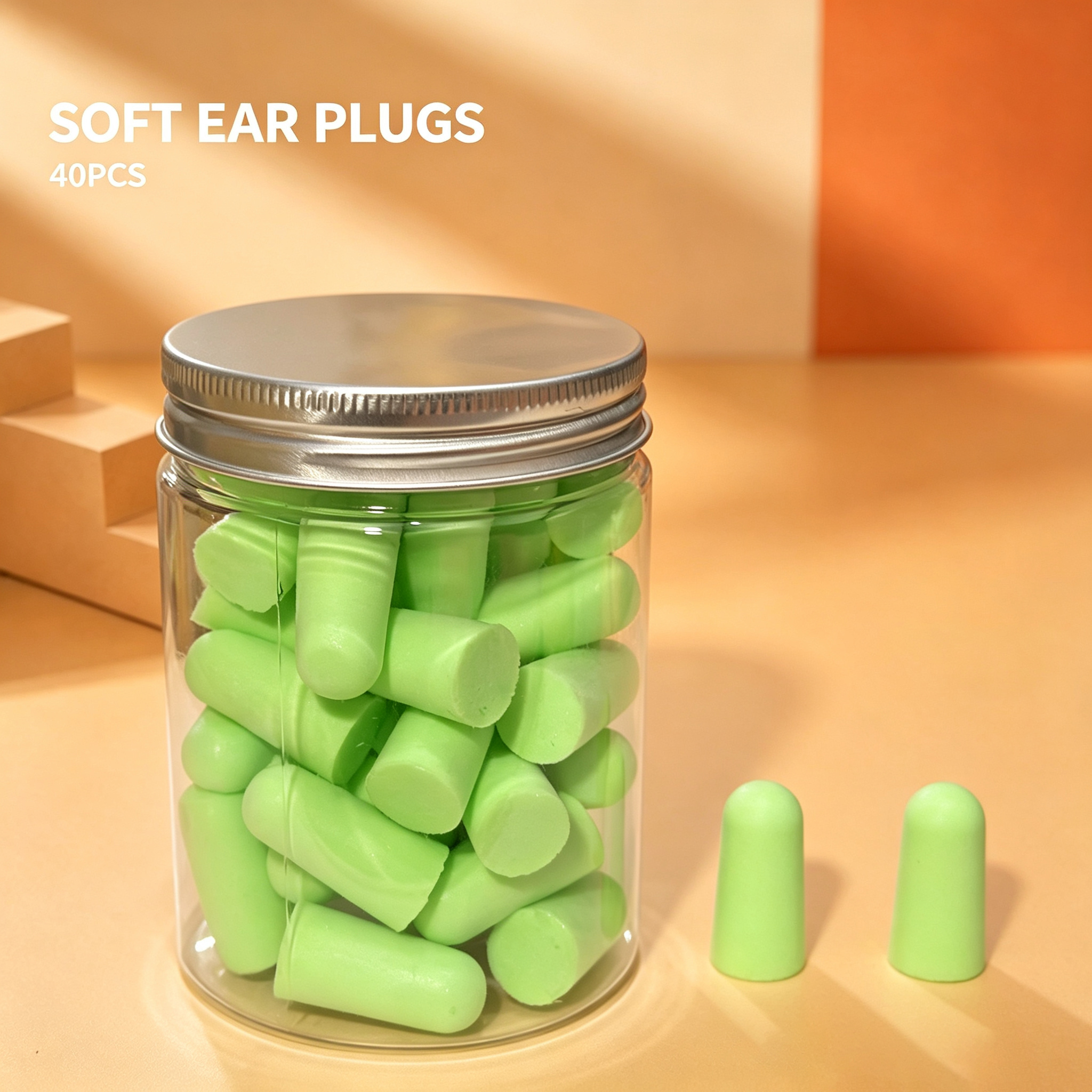 TEMU 40pcs Earplugs, Sleep Earplugs, Travel Earplugs, Skin-friendly And Soft, Slow-rebound, , Comfortable And Affordable, Individually Packed,