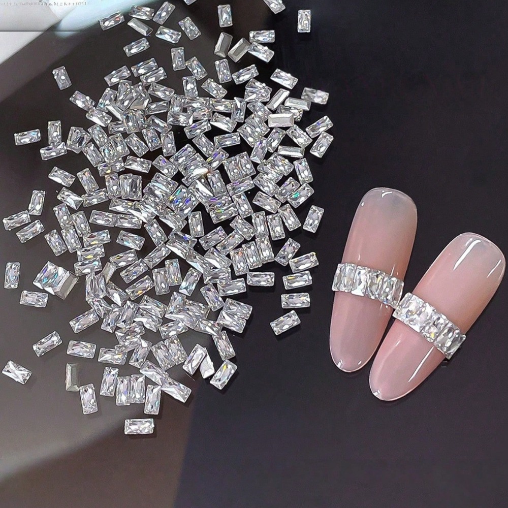 TEMU 96 pièces Strass et 3D à Dos Plat pour Ongles - Champagne, Convient pour Extensions d'Ongles DIY, Art d'Ongles Courts, en Salon et à Domicile,