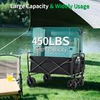 outdoor folding cart solid tires 360 wheels 600d tear resistant fabric solution for camping holiday shopping