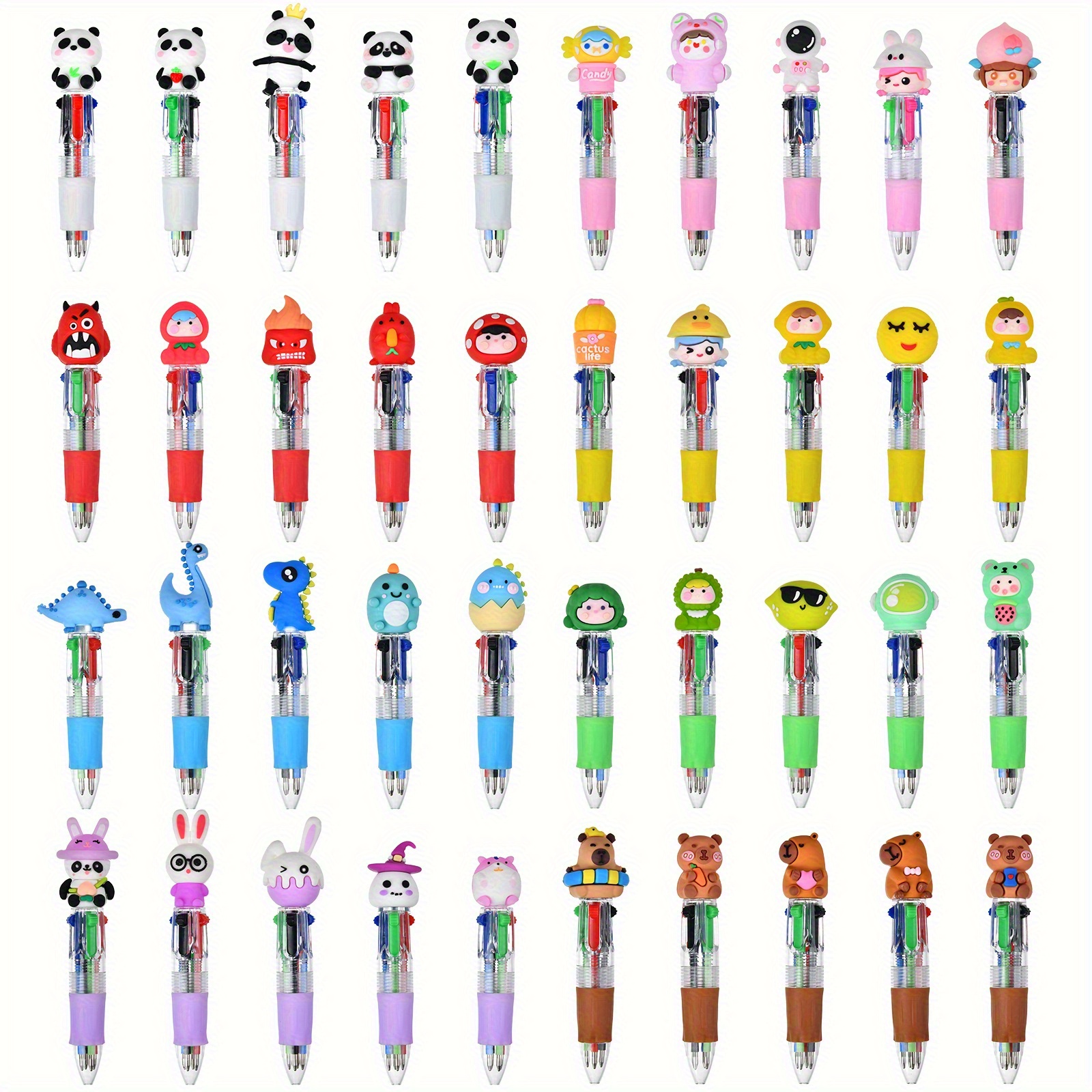 30pcs creative   color ballpoint pen set featuring adorable cartoon designs with retractable round tips   kids parties birthday gifts classroom prizes and school supplies Product details 5