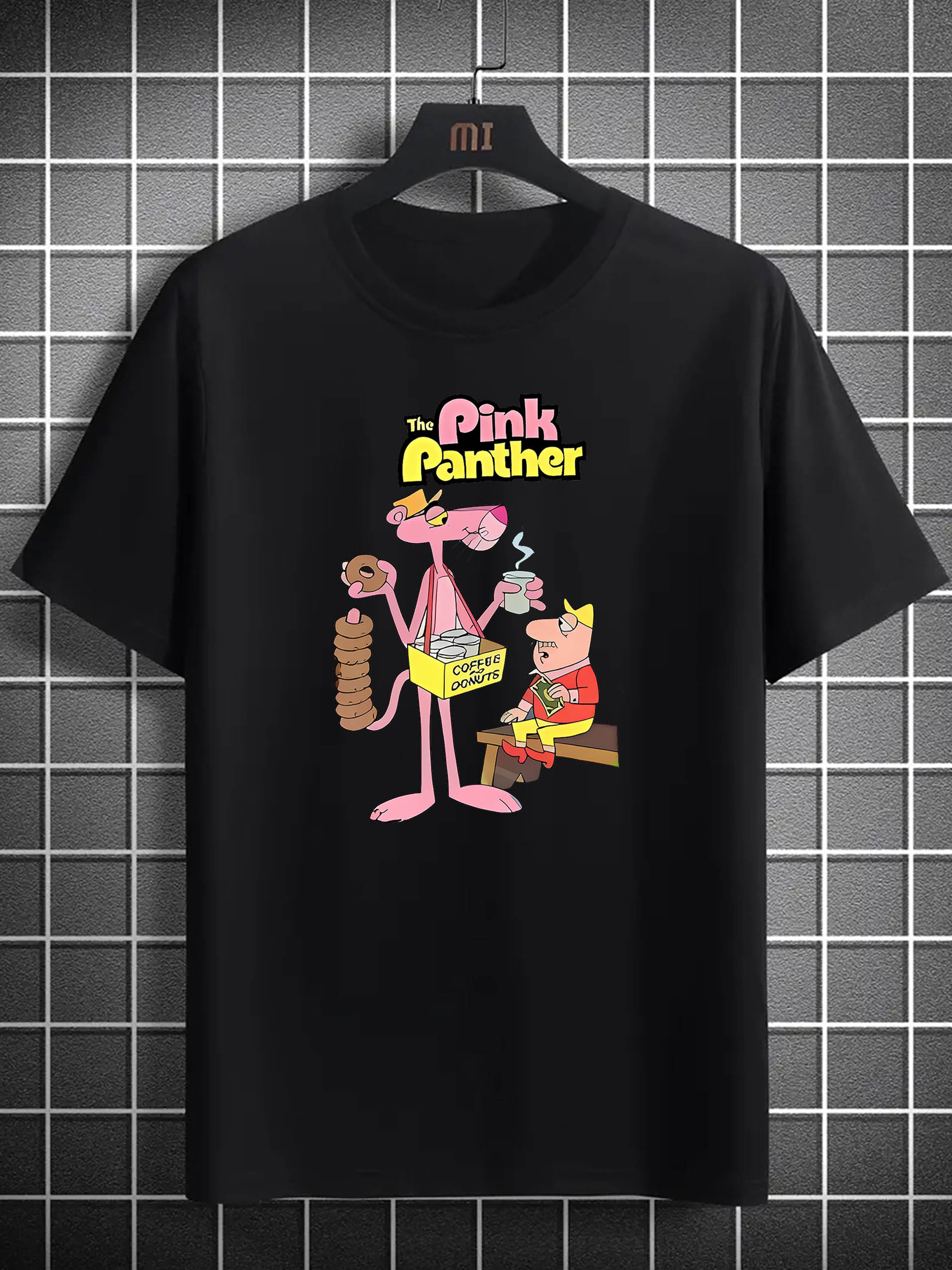 Shirt Chemise Panthere Rose T Shirt Donut Panthère Rose Hommes Col