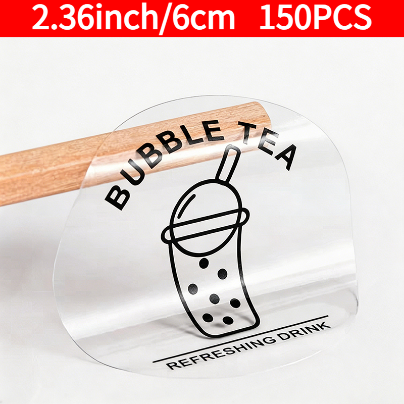 TEMU 100/150pcs Transparent Stickers Suitable For Store Tags, Package Sealing, Gift Labels - & Small Self-adhesive Tear-resistant Labels With Custom