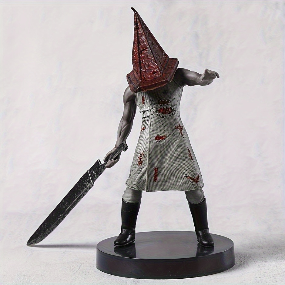 Horror Movie Game Character PVC Figure - 7.08 Inch Tabletop Collectible with Blood Splash Design, Red & Black, Fine Texture, Skull Shape for Gamers & Horror Fans, Gamer Decor, Detailed Craftsmanship