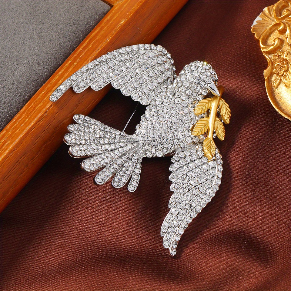 elegant   peace   brooch luxurious anti glare bird pin for cardigans jackets unique gift idea details 1