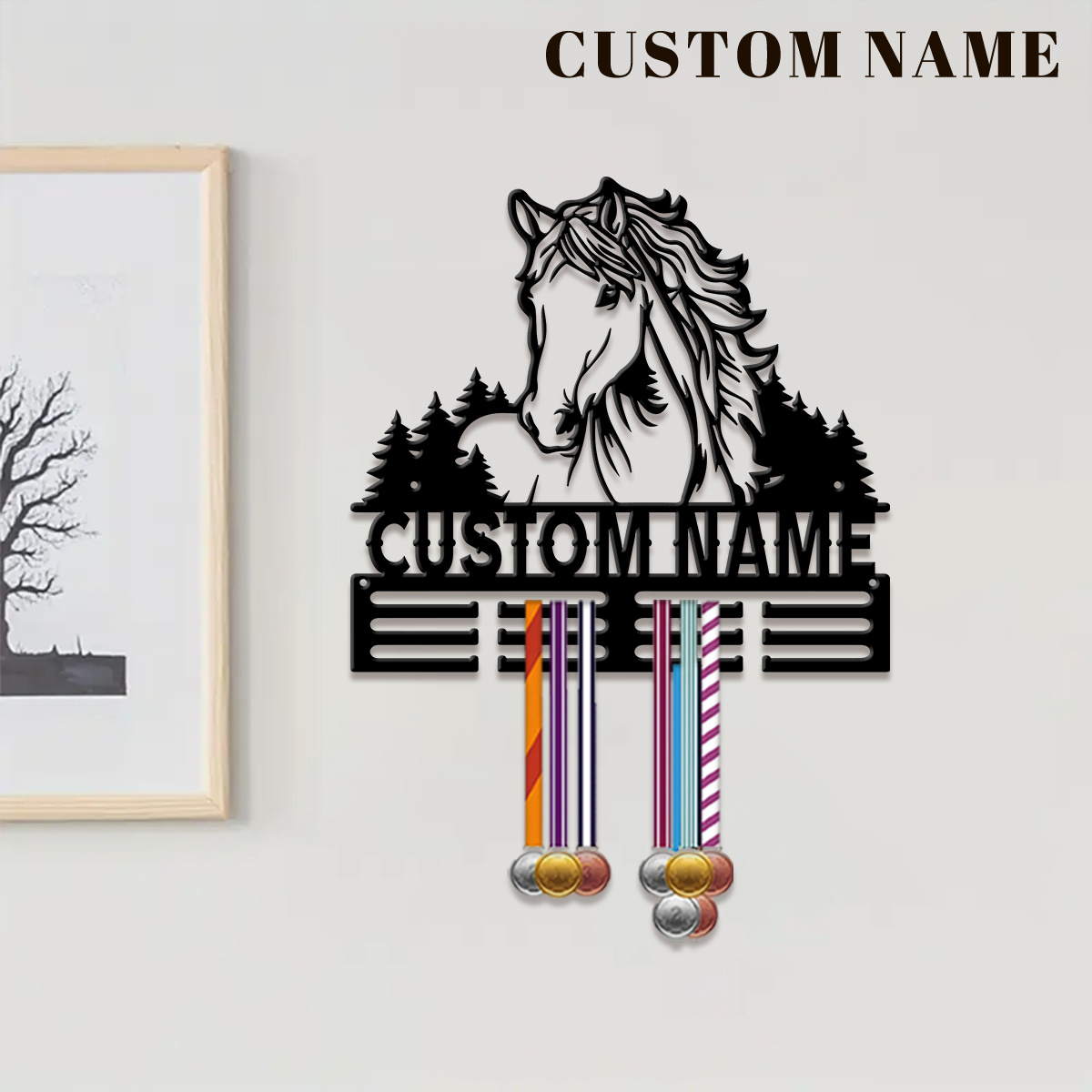 Caballo Soporte Medalla Pared