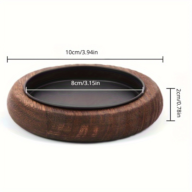 1pc Solid Holder Living Room Table Candle Stand Tray Round Cup Base Decorative Ornament