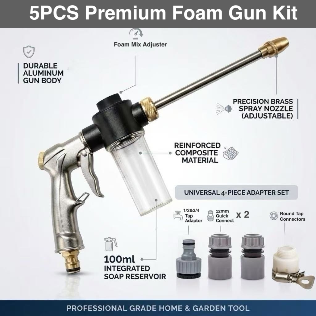 water hose nozzle with soap dispenser sold on Temu United States