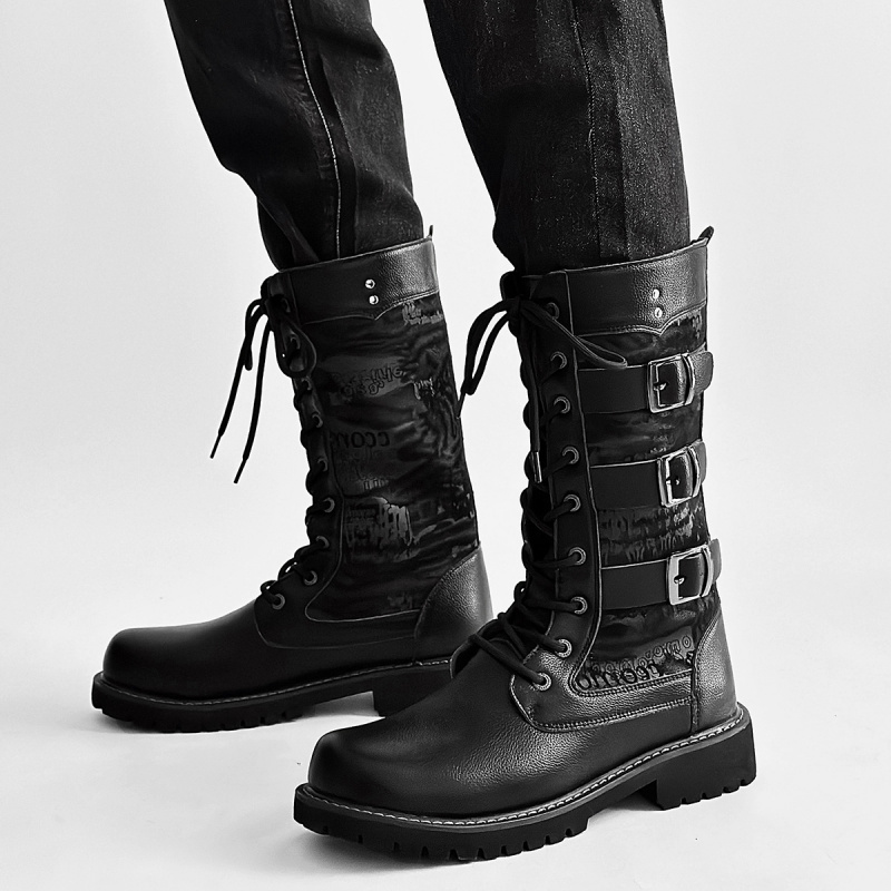 black boot for men sold on Temu United States display picture 1