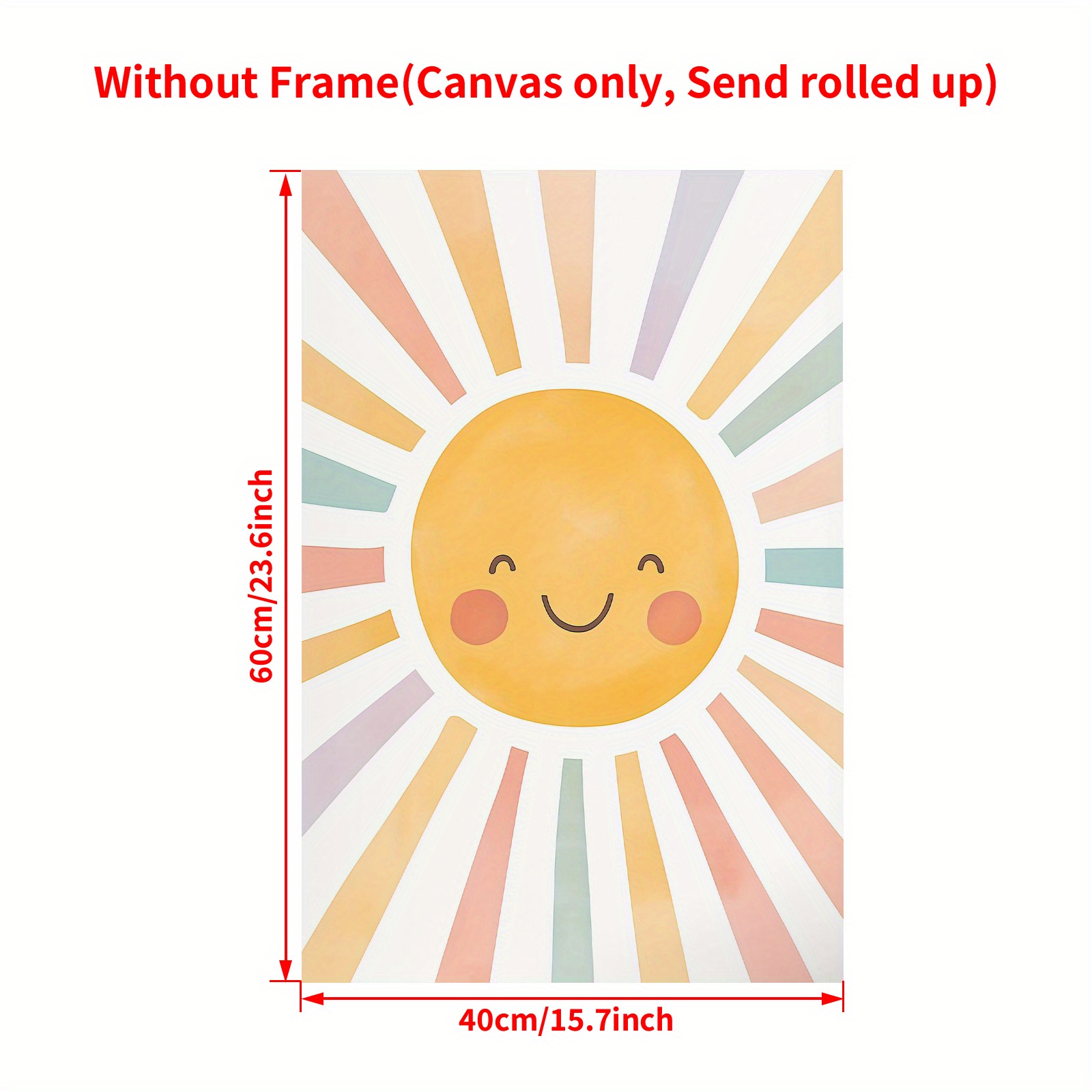 E-shop 1 Stück Niedliche Sonnenschein Wandkunst Leinwanddruck HD Poster – Ideales Geschenk für Schlafzimmer, Büro oder Badezimmer – Neutraler Raumdekor